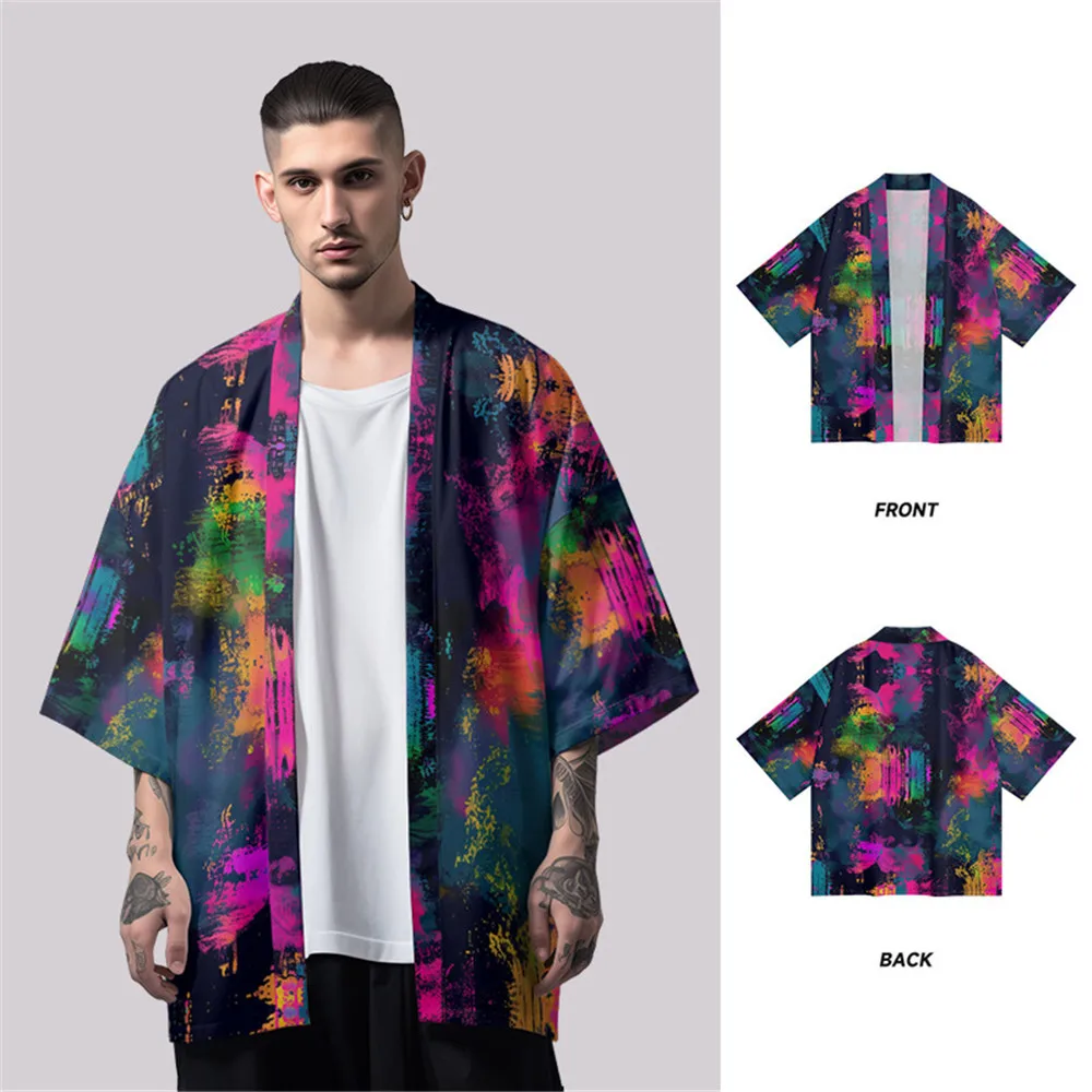 Color Tie-Dye Print Loose Kimono Men Cardigan Harajuku Haori Japanese Women Beach Yukata Samurai Shirts Coat
Color Tie-Dye Print Loose Kimono Men Cardigan Harajuku Haori Japanese Women Beach Yukata Samurai Shirts Coat