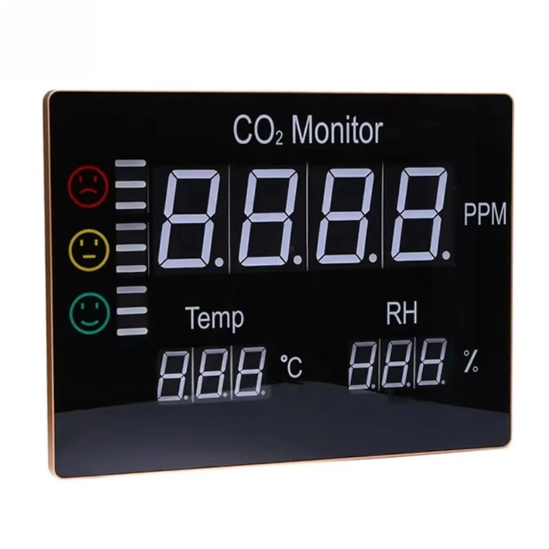 Large LCD Display CO2 Meter Monitor Gas Analyzer Wall Mount Temp RH CO2 Detector
Large LCD Display CO2 Meter Monitor Gas Analyzer Wall Mount Temp RH CO2 Detector
