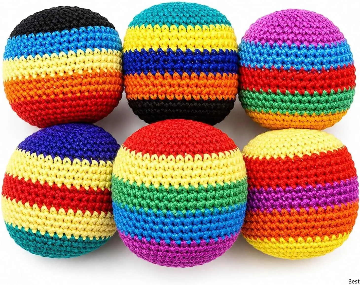 6Pcs Handmade Knitted Footbag, Colorful Crochet Footbag Sacks, 2026 Upgraded Footbags Knitted, Soft Pellet Filled Sack for Skill Training, Random Color and Style Sent
6Pcs Handmade Knitted Footbag, Colorful Crochet Footbag Sacks, 2026 Upgraded Footbags Knitted, Soft Pellet Filled Sack for Skill Training, Random Color and Style Sent