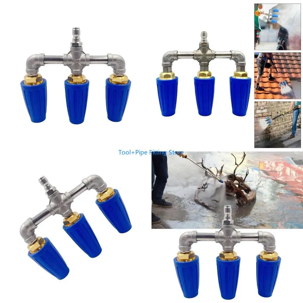 F92B Power Washer Triple Turbos Nozzle 360°Rotating Design Durability Steel Turbos Nozzle Cleaning Performances
F92B Power Washer Triple Turbos Nozzle 360°Rotating Design Durability Steel Turbos Nozzle Cleaning Performances