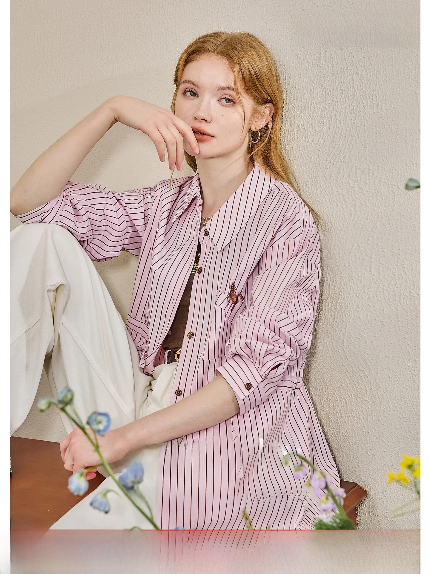 KUHNMARVIN Sweet Cool Style Pink Striped Shirt Date Atmosphere Feeling Women's Casual Fashion Korean Version Loose Fit Long S...
KUHNMARVIN Sweet Cool Style Pink Striped Shirt Date Atmosphere Feeling Women's Casual Fashion Korean Version Loose Fit Long S...