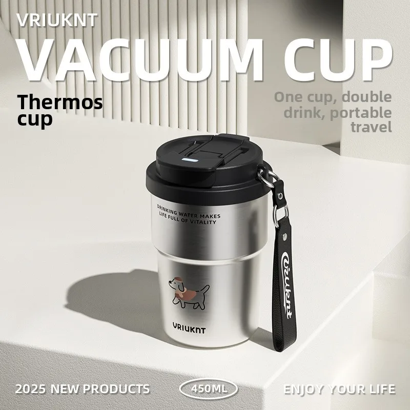 Coffee Cups Women Simple Portable Thermal Mug Ceramic Liner Straw Walking Water Cup Compact
Coffee Cups Women Simple Portable Thermal Mug Ceramic Liner Straw Walking Water Cup Compact