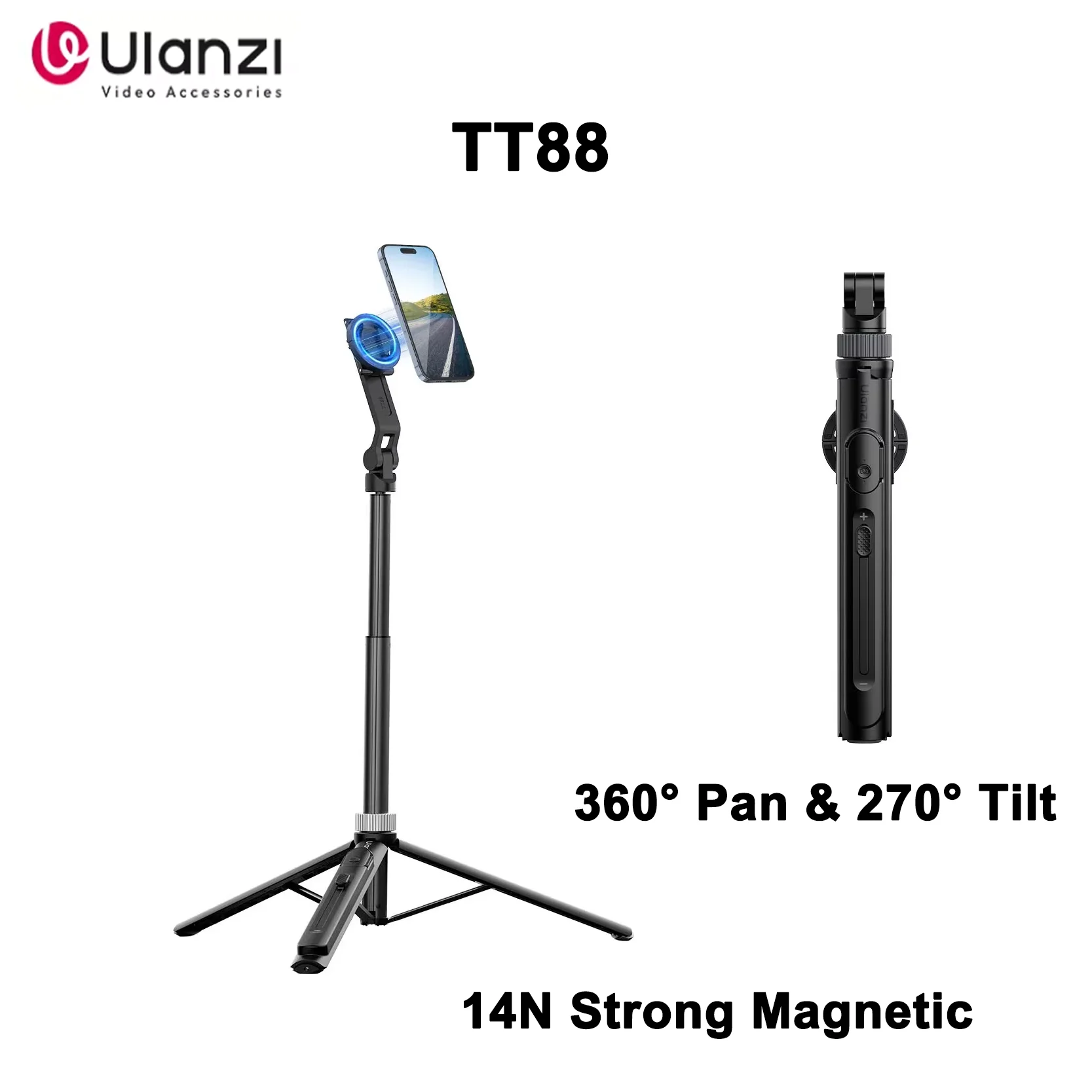 Original Ulanzi TT88 360 Degree Pan And 270 Degree Tilt With 14N Strong Magnetic Mount For Precise Smartphone Positioning
Original Ulanzi TT88 360 Degree Pan And 270 Degree Tilt With 14N Strong Magnetic Mount For Precise Smartphone Positioning