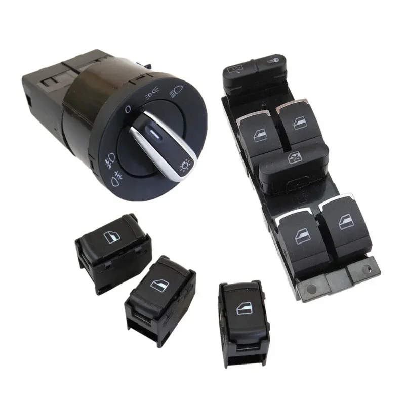 Chrome Window Glass Control Button And Head Light Switch Kit for VW Passat B5 Golf - Vehicle Interior Accessories
Chrome Window Glass Control Button And Head Light Switch Kit for VW Passat B5 Golf - Vehicle Interior Accessories