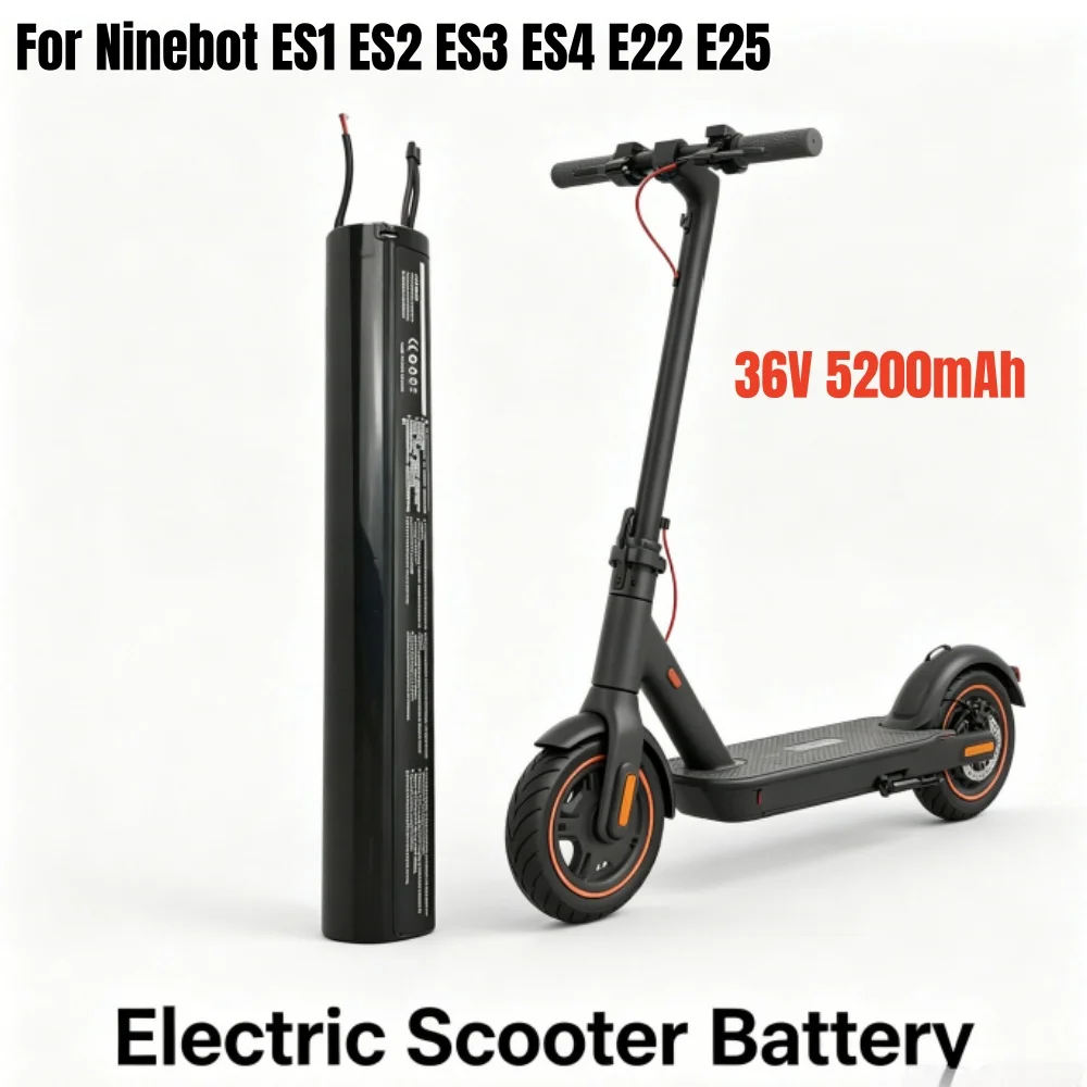 For Ninebot Segway 36V 5200MAH battery pack, suitable ES1/ES2/ES3/ES4 scooters
For Ninebot Segway 36V 5200MAH battery pack, suitable ES1/ES2/ES3/ES4 scooters