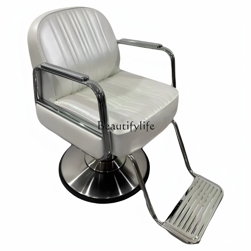 The hair salon chair can be lifted and reclined. It is dedicated to high-end hair salons. The hair salon chair is trendy. 
The hair salon chair can be lifted and reclined. It is dedicated to high-end hair salons. The hair salon chair is trendy.