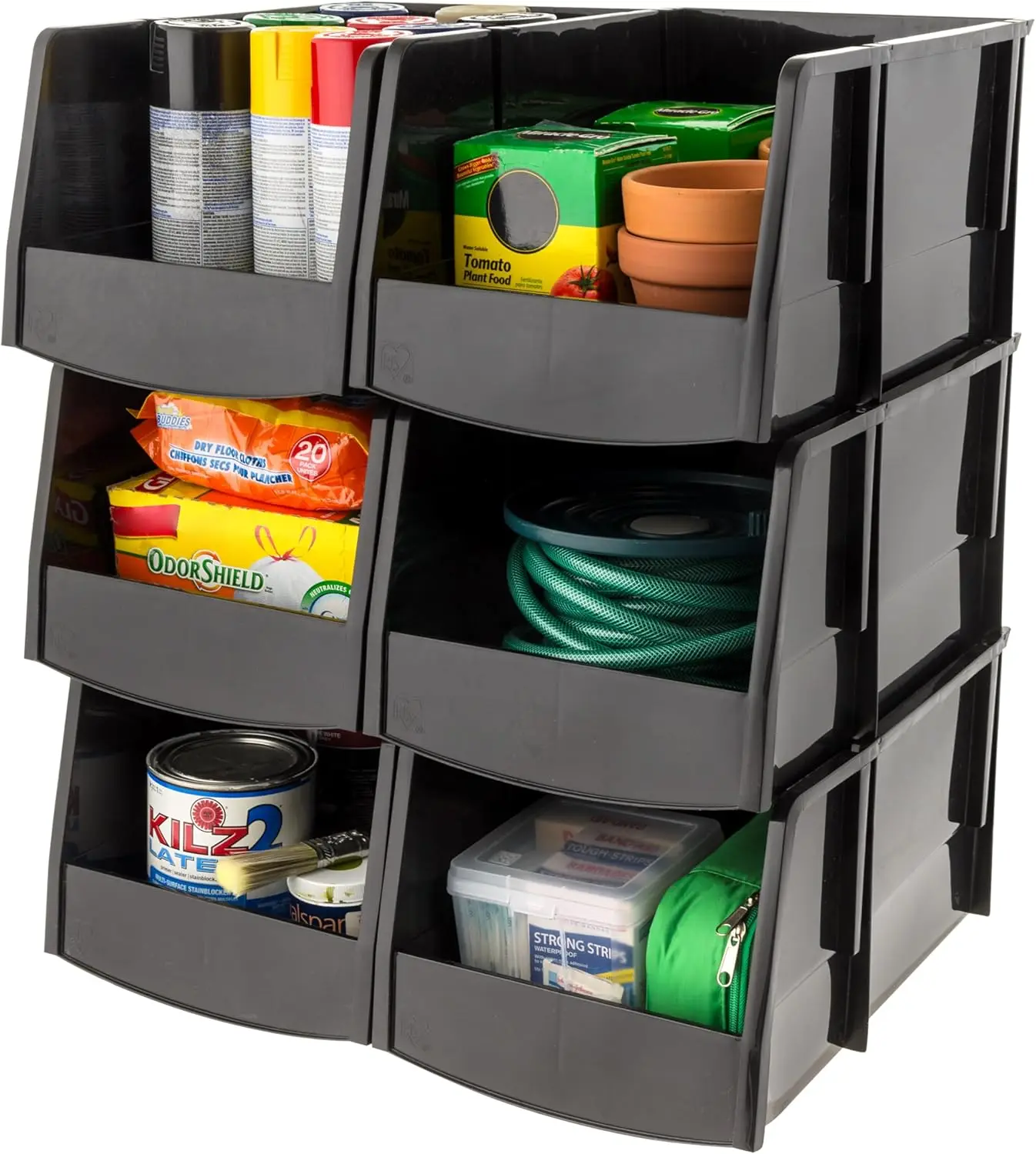 Stackable Storage Bins Open Front, 6 Pack Plastic Hanging Organizer for Hardware Crafts Small Parts Garage Tool
Stackable Storage Bins Open Front, 6 Pack Plastic Hanging Organizer for Hardware Crafts Small Parts Garage Tool