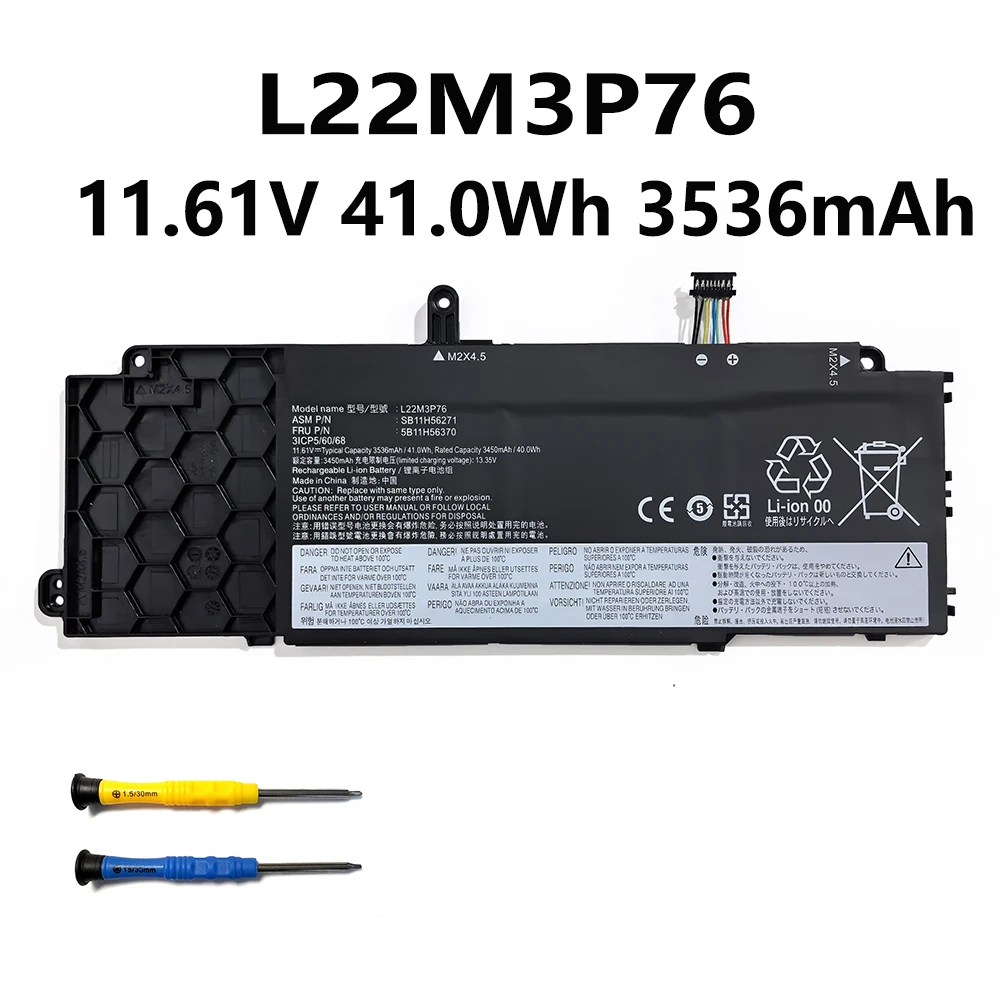L22M3P76 11.61V 41.0Wh 3536mAh Laptop Battery For Lenovo Thinkpad X13 YOGA Gen 4 2-IN-1 GEN 5 series L22C3P76 L22D3P76 free tool
L22M3P76 11.61V 41.0Wh 3536mAh Laptop Battery For Lenovo Thinkpad X13 YOGA Gen 4 2-IN-1 GEN 5 series L22C3P76 L22D3P76 free tool
