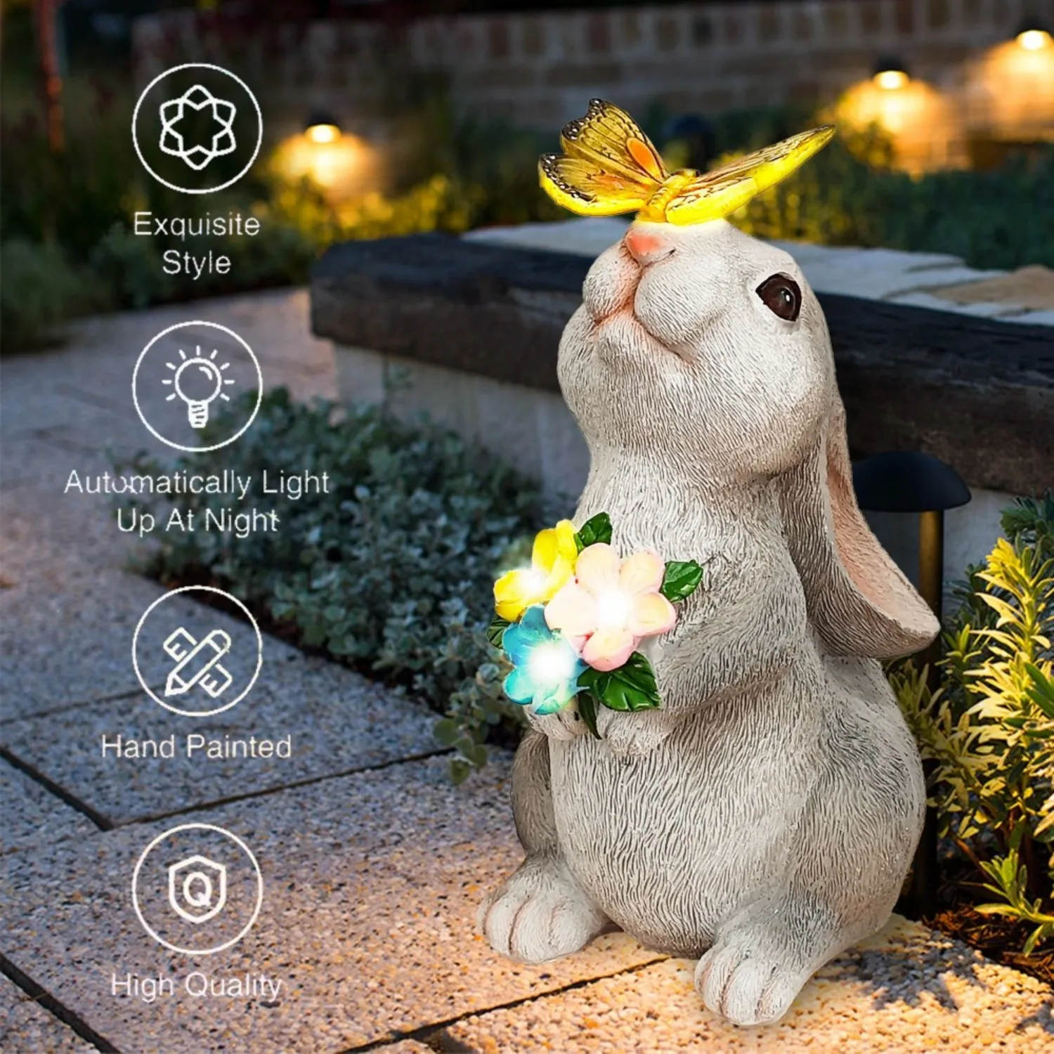 Solar Garden Statues Outdoor Decor,Rabbit Figurines wiht LED Lights Yard Ornaments Women Garden Gifts,Unique Housewarming Gifts
Solar Garden Statues Outdoor Decor,Rabbit Figurines wiht LED Lights Yard Ornaments Women Garden Gifts,Unique Housewarming Gifts