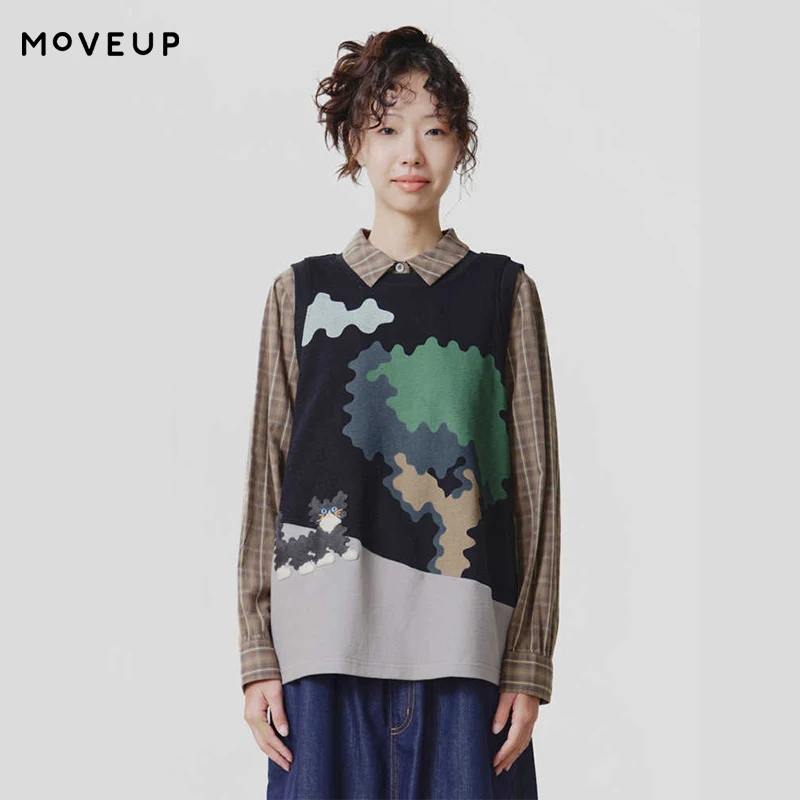 MOVEUP Cotton Crew Neck Tank Top 2026 Autumn Fun Series Color Block Cat Patch Applique Sleeveless Cropped Casual Vest 3ELQ11101
MOVEUP Cotton Crew Neck Tank Top 2026 Autumn Fun Series Color Block Cat Patch Applique Sleeveless Cropped Casual Vest 3ELQ11101