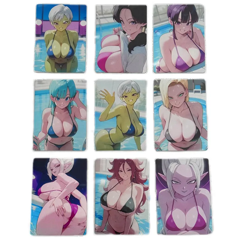 9pcs/set Sexy Card Dragon Ball Z Android No. 18 Bulma No. 21 Super Saiyan Anime ACG Goddess Nude Card Toys Gifts Collection Card
9pcs/set Sexy Card Dragon Ball Z Android No. 18 Bulma No. 21 Super Saiyan Anime ACG Goddess Nude Card Toys Gifts Collection Card