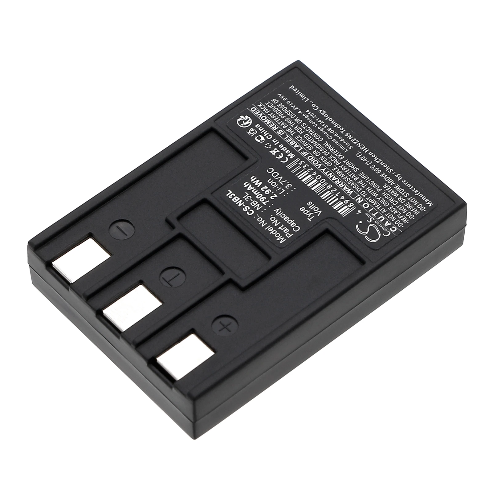 Camera Battery 3.7V 790mAh NB-3L for Canon Digital IXUS 700,IXUS 750,i5,Digital 30,D30,SD10,SD100,SD110,SD20,SD500,SD550,L2,L
Camera Battery 3.7V 790mAh NB-3L for Canon Digital IXUS 700,IXUS 750,i5,Digital 30,D30,SD10,SD100,SD110,SD20,SD500,SD550,L2,L