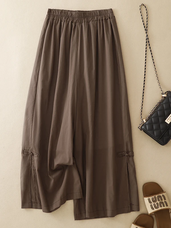 Retro Artistic Cotton Linen Wide Leg Pants Women Summer New Loose Slimming Elastic Waist Casual Nine Points Pants
Retro Artistic Cotton Linen Wide Leg Pants Women Summer New Loose Slimming Elastic Waist Casual Nine Points Pants