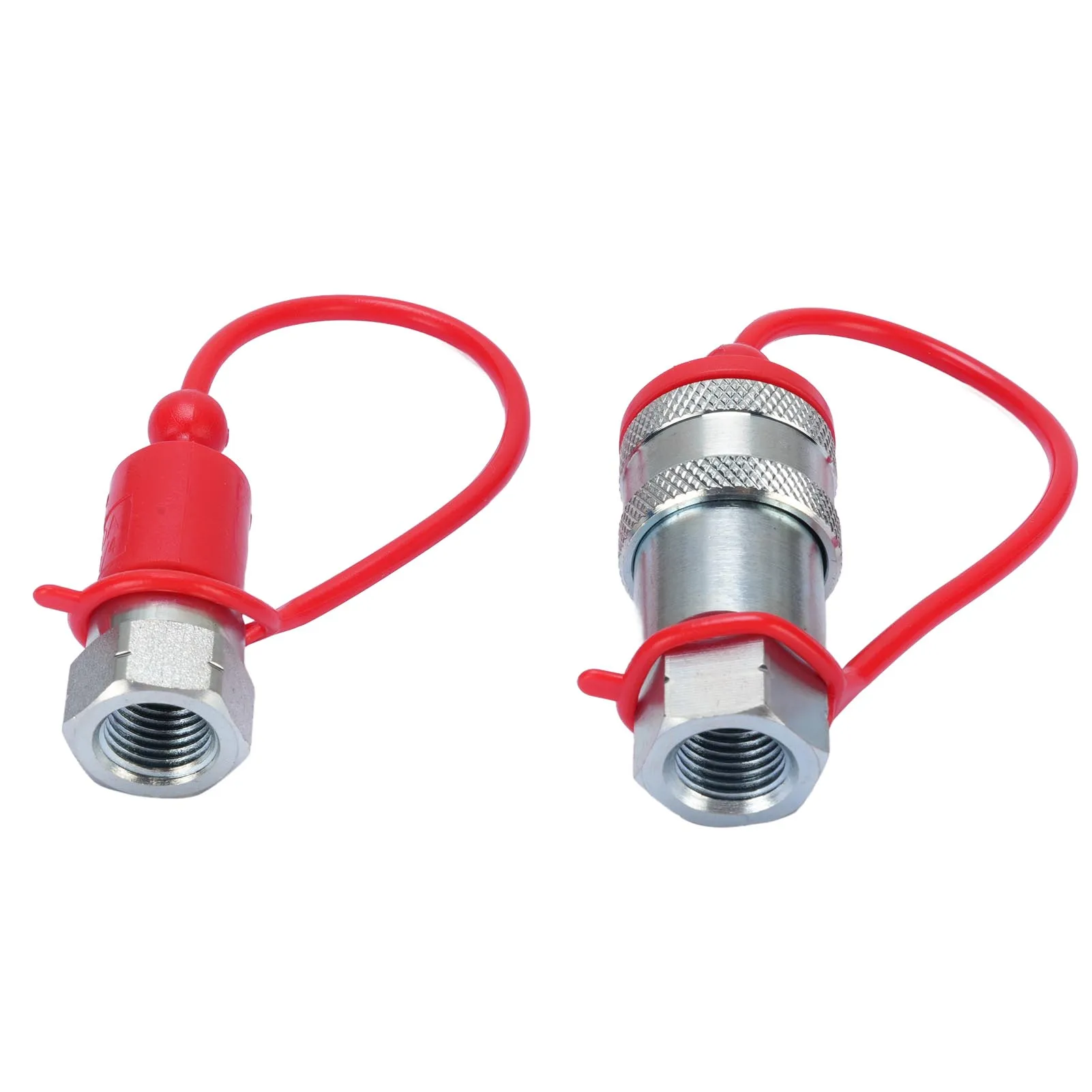 2 Pcs Hydraulic Quick Connect Coupler Set 1/4 Inch NPT ISO7241-A Hardened Steel Hydraulic Quick Couplings with Dust Cap
2 Pcs Hydraulic Quick Connect Coupler Set 1/4 Inch NPT ISO7241-A Hardened Steel Hydraulic Quick Couplings with Dust Cap