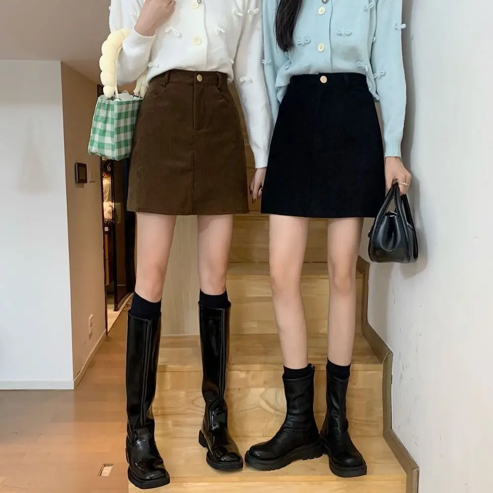 Elegant High Waist Women Corduroy Skirt Velvet Large Size A-line Short Skirt Autumn Winter Spicy Girl Style Slim Fit Skirt Girls
Elegant High Waist Women Corduroy Skirt Velvet Large Size A-line Short Skirt Autumn Winter Spicy Girl Style Slim Fit Skirt Girls