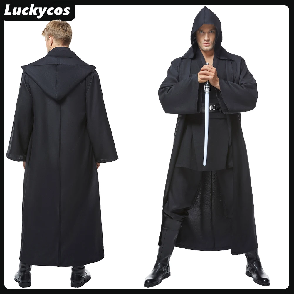 Adult Men Obi Wan Black Cloak Cape Anakin Movie Space Battle Knight Disguise Cosplay Costume Robe Cosplay Fantasia Outfit Cloak
Adult Men Obi Wan Black Cloak Cape Anakin Movie Space Battle Knight Disguise Cosplay Costume Robe Cosplay Fantasia Outfit Cloak