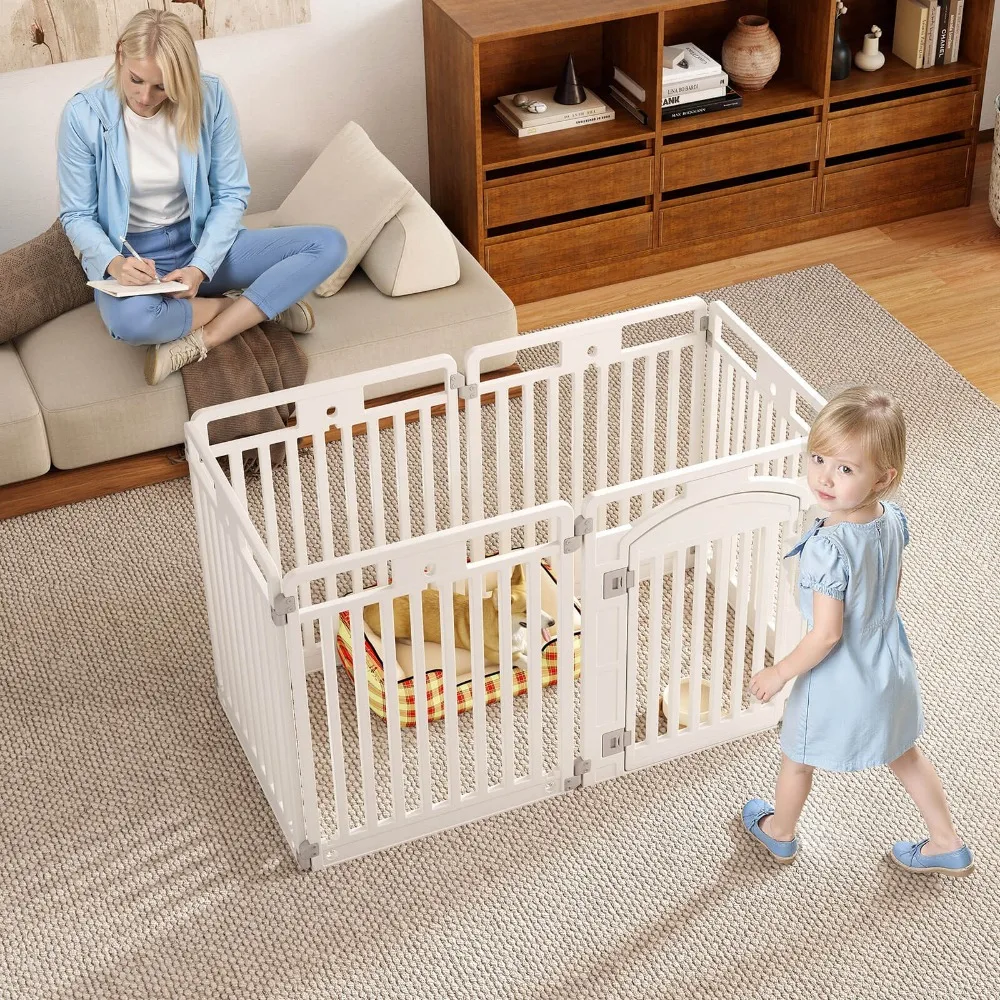 32" 6-Panel Dog Playpen with Secure Locking Door & Ground Stakes Easy Assembly
32" 6-Panel Dog Playpen with Secure Locking Door & Ground Stakes Easy Assembly