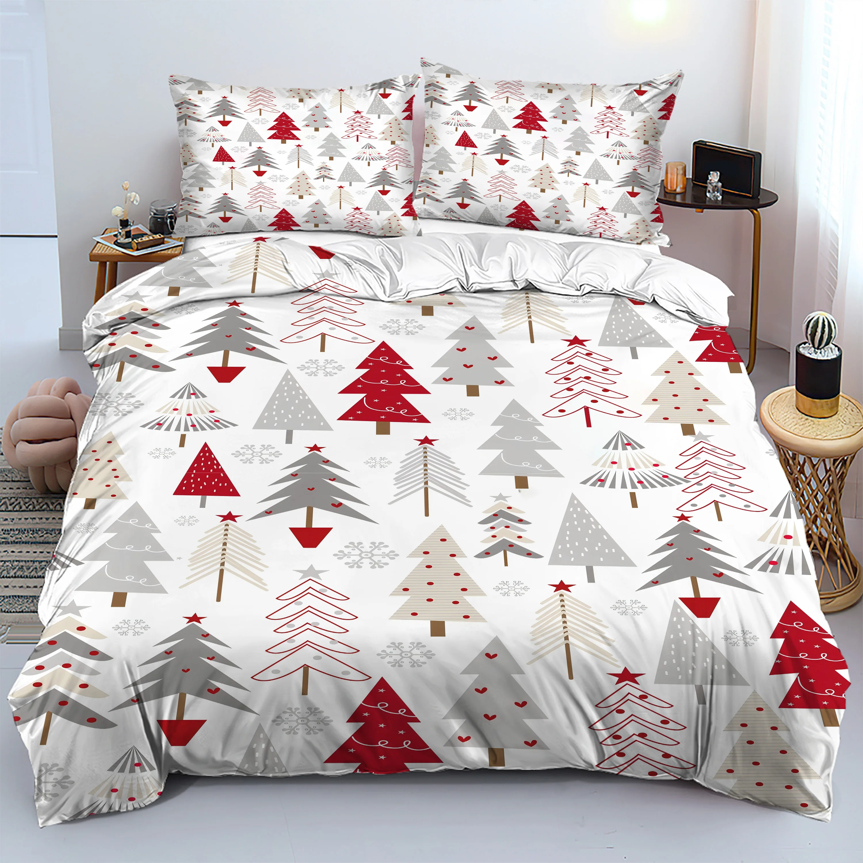 Christmas Pine Tree Snowflakes 3d Printed Duvet Cover set Christmas Style Bedding Set Soft Comfortable Quilt Cover Pillowcases
Christmas Pine Tree Snowflakes 3d Printed Duvet Cover set Christmas Style Bedding Set Soft Comfortable Quilt Cover Pillowcases
