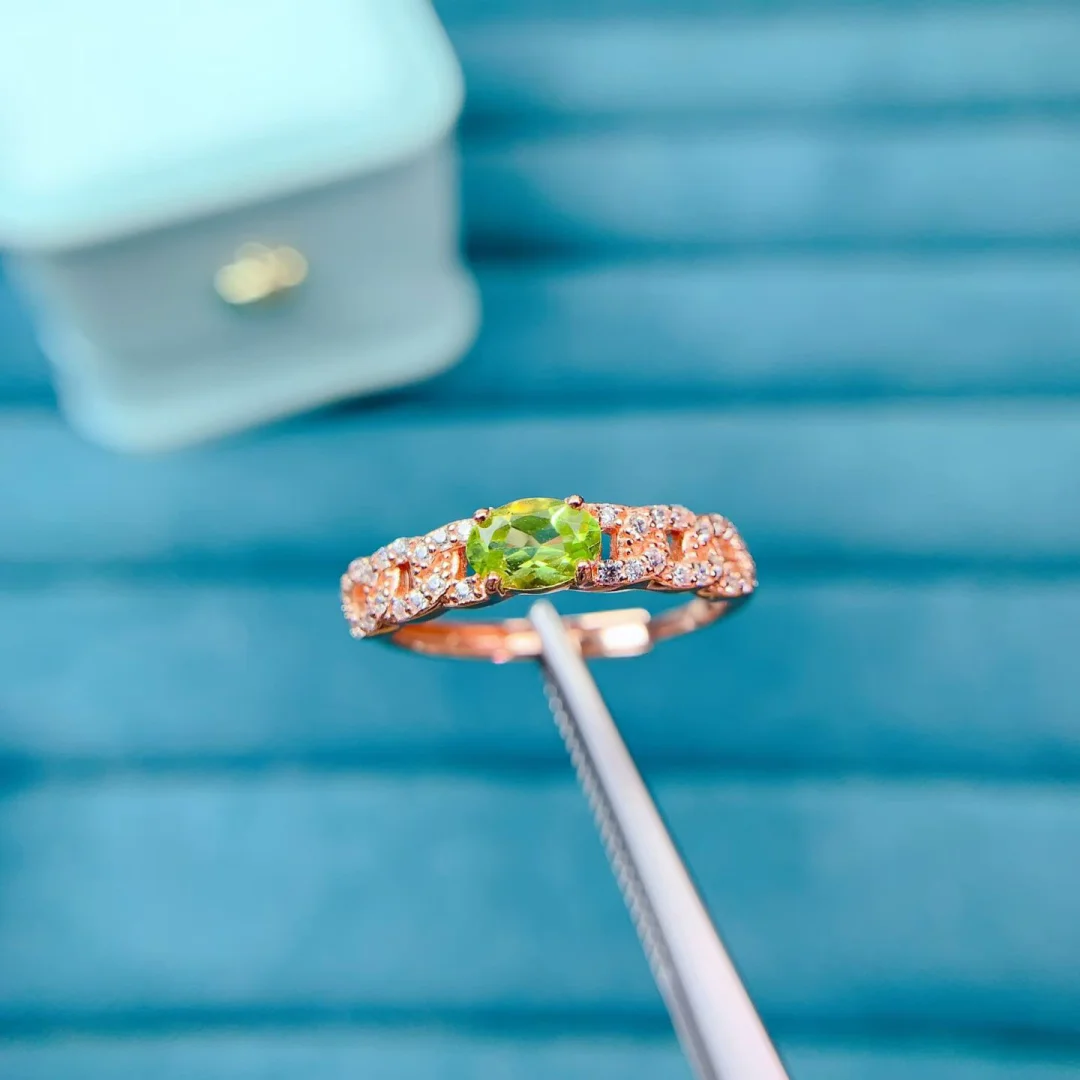 Natural Olivine Ring 4*6mm S925 Sterling Silver Fine Inlay Premium Grade Noble Grace Daily Finger Ornament
Natural Olivine Ring 4*6mm S925 Sterling Silver Fine Inlay Premium Grade Noble Grace Daily Finger Ornament
