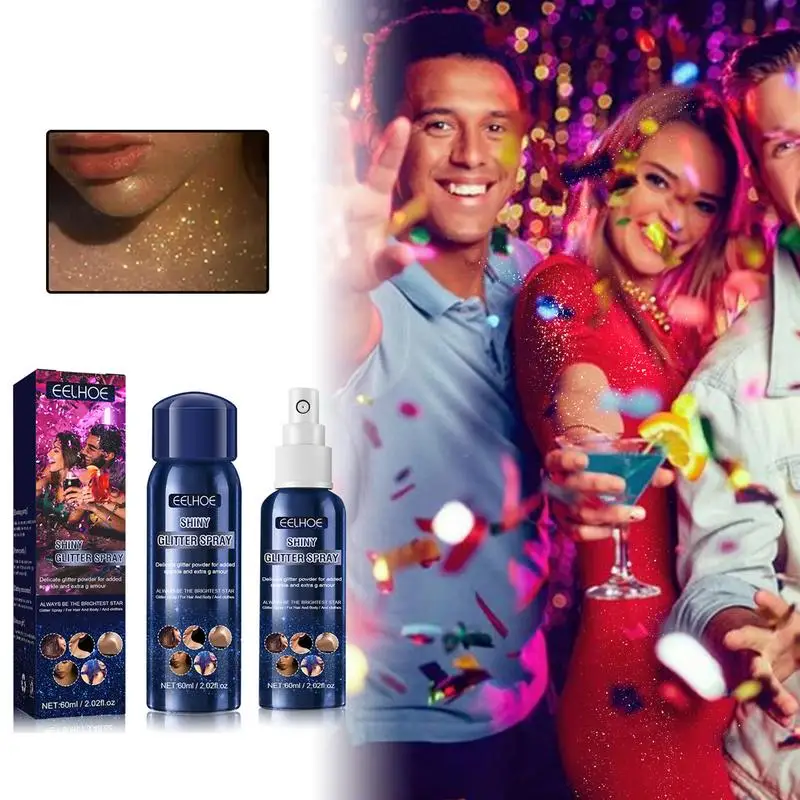 60ml Shiny Glitter Spray Nightclub Party Glitter Spray Smooth Shimmering Body Spray For Prom Dresses Sparkle Body Hair Gloss
60ml Shiny Glitter Spray Nightclub Party Glitter Spray Smooth Shimmering Body Spray For Prom Dresses Sparkle Body Hair Gloss