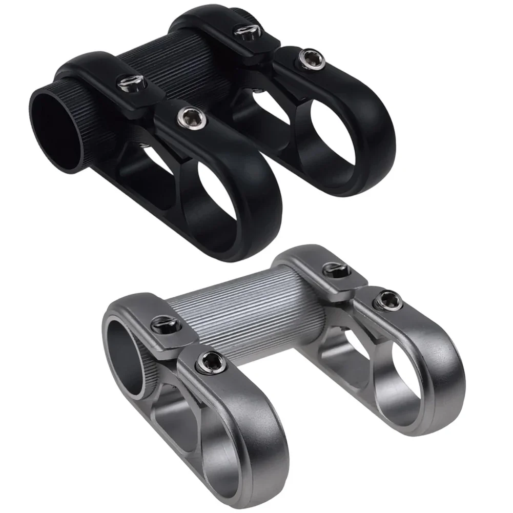 Adjustable 25.4mm Handlebar Riser Double Clamping Structure Increased Stability Keeps Handlebars Aligned Compact When Folded
Adjustable 25.4mm Handlebar Riser Double Clamping Structure Increased Stability Keeps Handlebars Aligned Compact When Folded