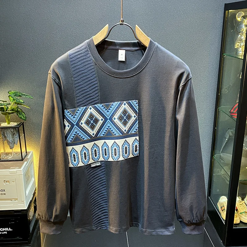 2024 autumn new fashion printed long sleeve T-shirt men's loose plus size crew neck hoodies sweater base shirt
2024 autumn new fashion printed long sleeve T-shirt men's loose plus size crew neck hoodies sweater base shirt
