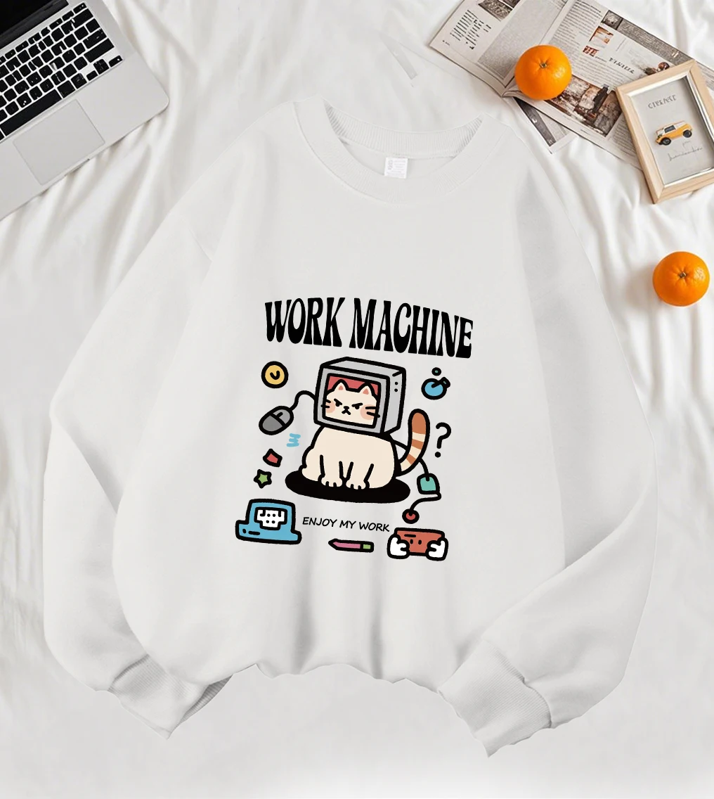 Work Machine Computer Mouse Cat Printed Sweatshirt Women Fleece Fashion Pullover All-Match Autumn Sportswear Crewneck Clothes
Work Machine Computer Mouse Cat Printed Sweatshirt Women Fleece Fashion Pullover All-Match Autumn Sportswear Crewneck Clothes