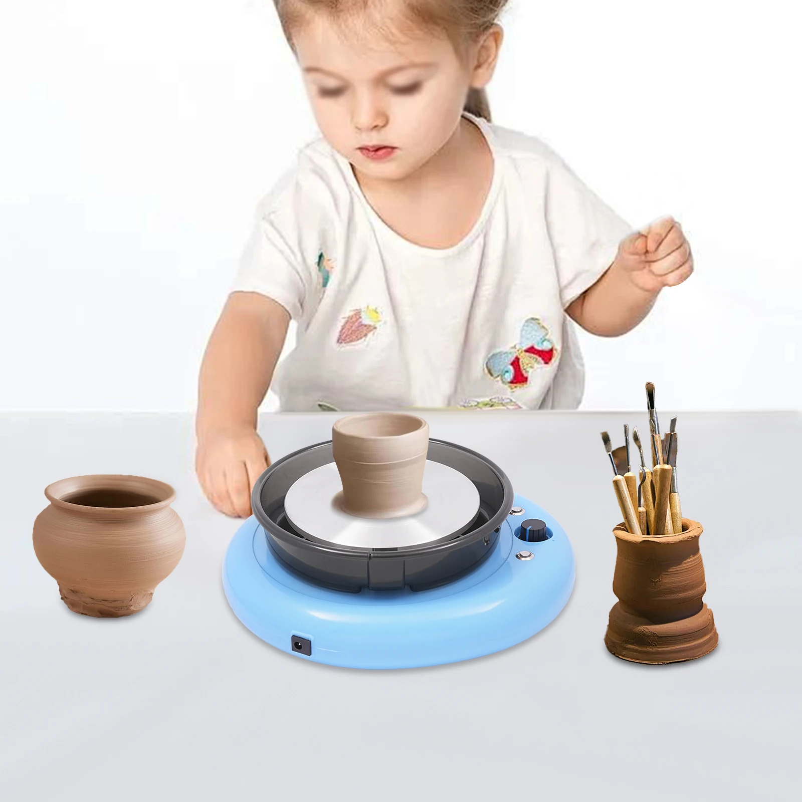 Мини-гончарный круг для детей с регулируемой скоростью, 24.5*22.5*14.5см
Мини-гончарный круг для детей с регулируемой скоростью, 24.5*22.5*14.5см