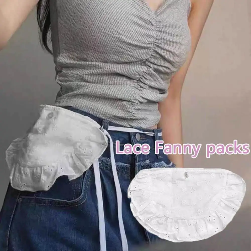 Sweet Milk White Waist Bag Lace Layered Fairy Handbags Korean Mini Bandage Waist Packs Thin Style Girls Pants Dress Decoration
Sweet Milk White Waist Bag Lace Layered Fairy Handbags Korean Mini Bandage Waist Packs Thin Style Girls Pants Dress Decoration