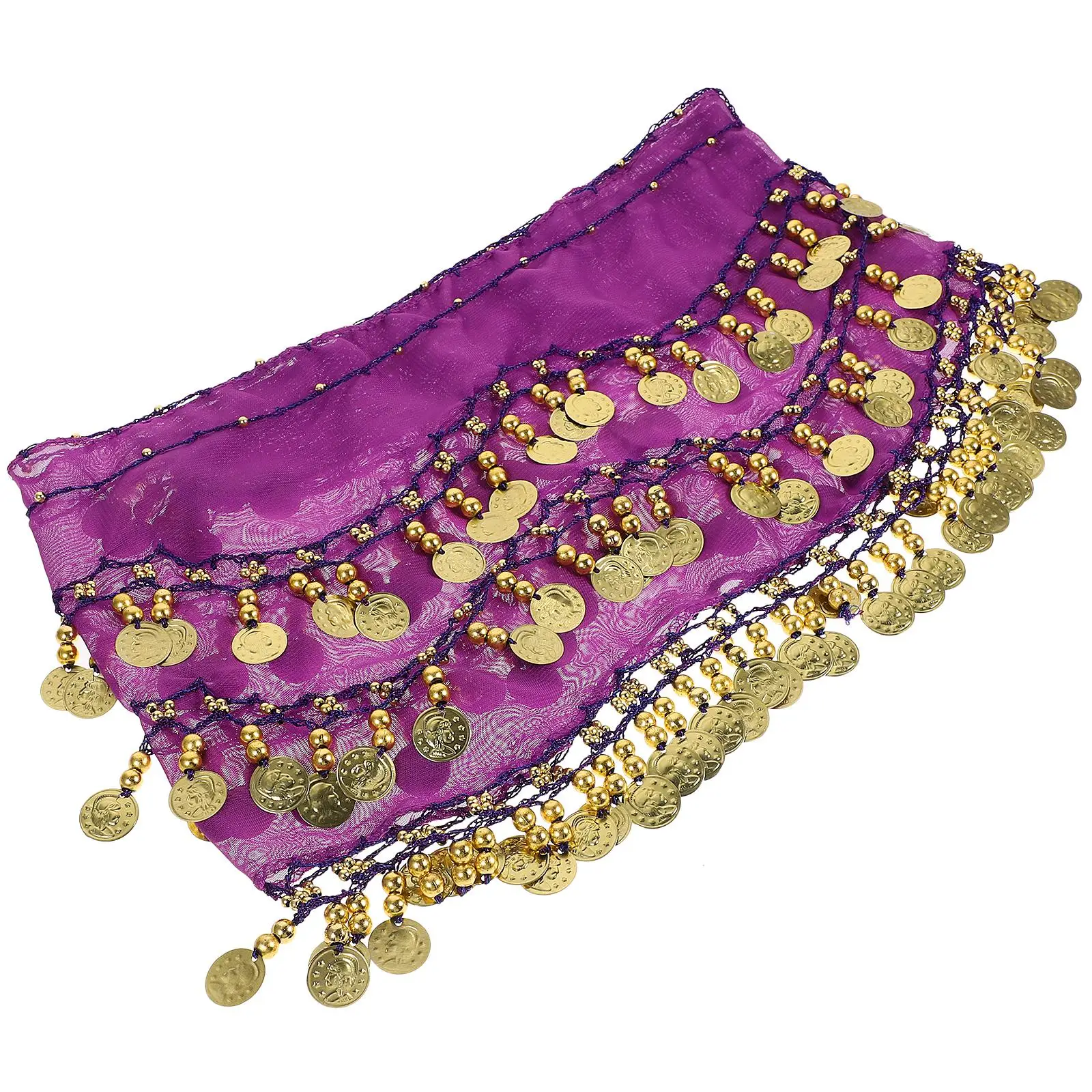 Purple Belt Womens Dance Hip Skirt Belly Scarf Waist 128 Coins Chiffon Halloween Parties Festivals Dance Accessories
Purple Belt Womens Dance Hip Skirt Belly Scarf Waist 128 Coins Chiffon Halloween Parties Festivals Dance Accessories