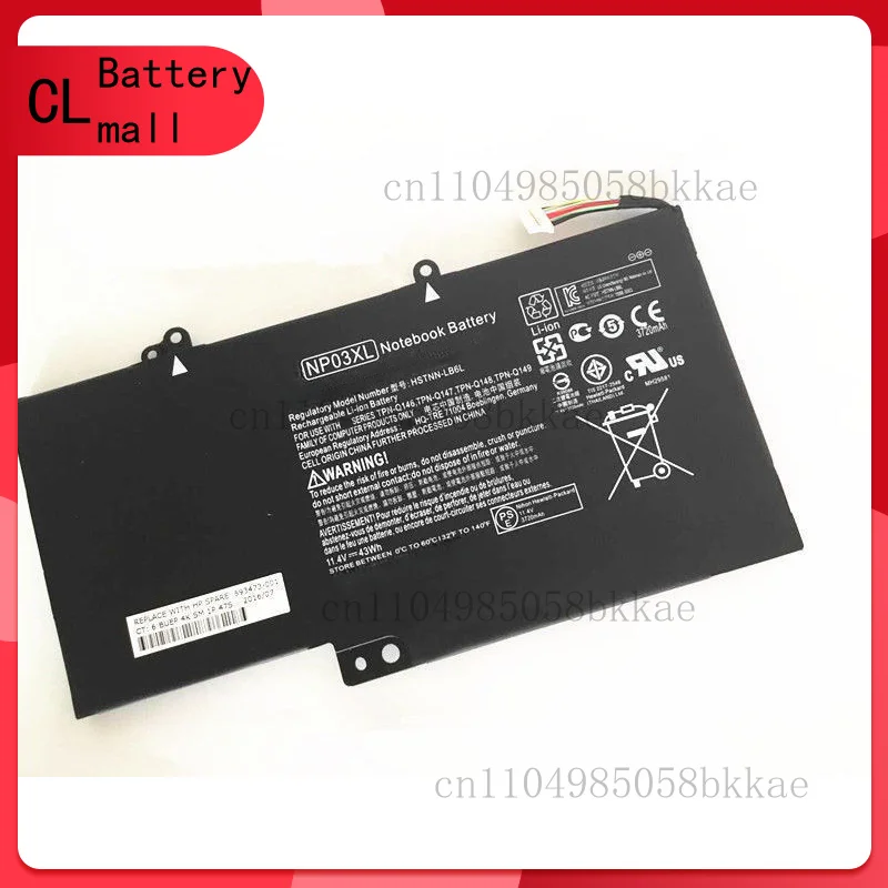 Новая батарея NP03XL TPN-Q146 HSTNN-LB6L для HP Pavilion X360 13-A010DX 43 Втч
Новая батарея NP03XL TPN-Q146 HSTNN-LB6L для HP Pavilion X360 13-A010DX 43 Втч
