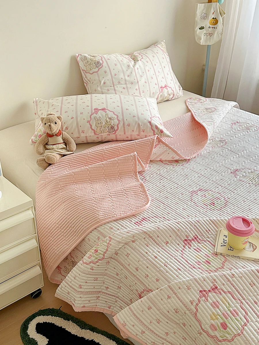 Korean Sle Printed A-Line Pure Cotton Bedding Single Piece Full Cotton Tee-Piece Set Dormi Small Bed Cotton Quilt Cute
Korean Sle Printed A-Line Pure Cotton Bedding Single Piece Full Cotton Tee-Piece Set Dormi Small Bed Cotton Quilt Cute