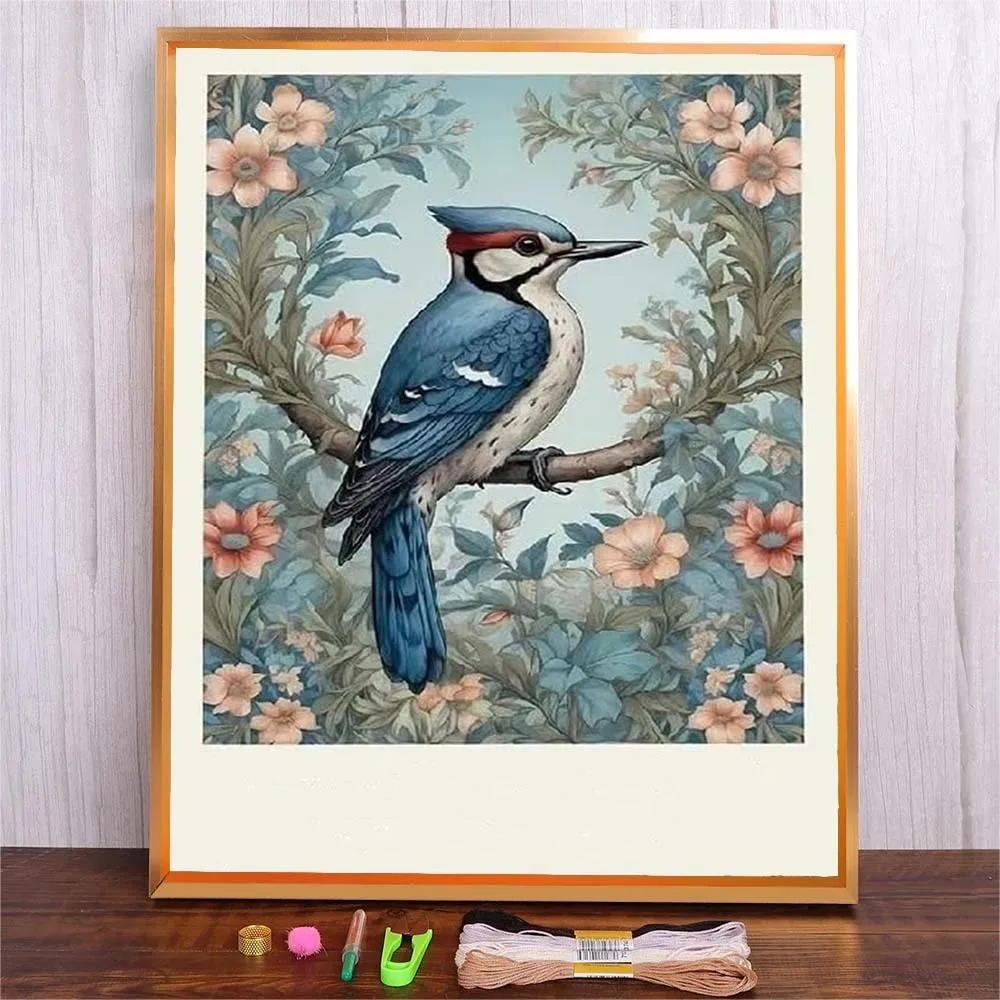 DIY Embroidery Flower Bird Handwork Needlework For Beginner Cross Stitch Kit Animal Painting Printed Embroidery Home Decoration
DIY Embroidery Flower Bird Handwork Needlework For Beginner Cross Stitch Kit Animal Painting Printed Embroidery Home Decoration
