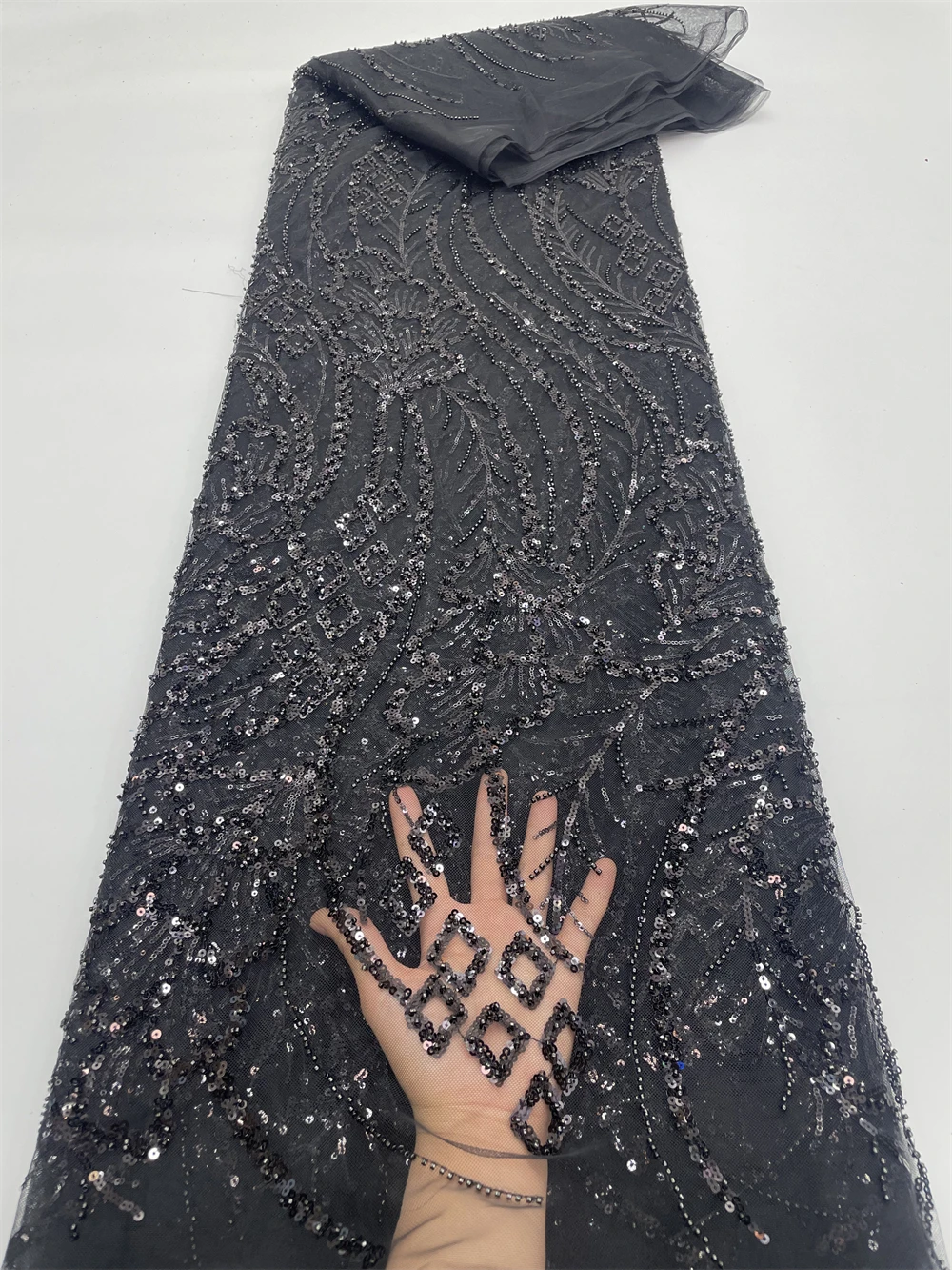 Black High quality Beaded Lace Design With Bead Tube Embroidery French Tulle Net /African Lace For Weddings/ Evening Dress Party
Black High quality Beaded Lace Design With Bead Tube Embroidery French Tulle Net /African Lace For Weddings/ Evening Dress Party