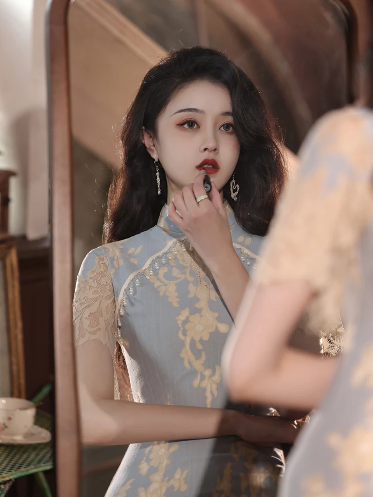 Летнее платье Vintage Republic of China Era Bone Eroding Improved Lace Dr Girl ort Sve Повседневная одежда с высоким разрезом
Летнее платье Vintage Republic of China Era Bone Eroding Improved Lace Dr Girl ort Sve Повседневная одежда с высоким разрезом