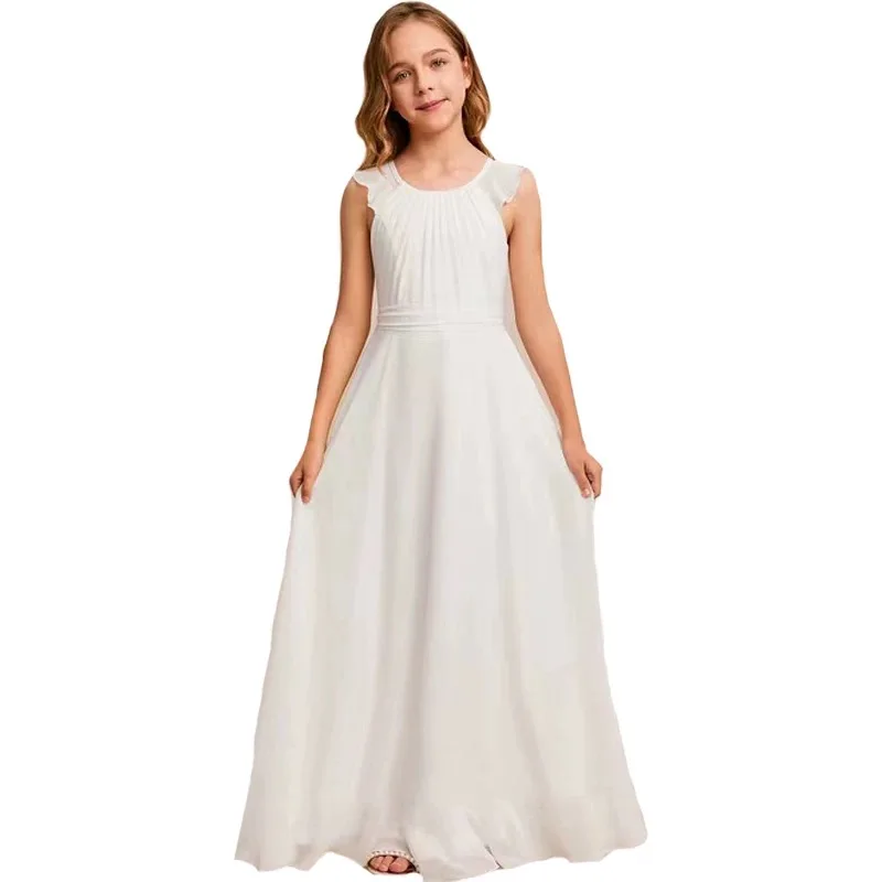 Simple Chiffon Flower Girl Dresses for Wedding Floor Length Junior Bridesmaid Dress Long Beach Wedding Guest Dresses
Simple Chiffon Flower Girl Dresses for Wedding Floor Length Junior Bridesmaid Dress Long Beach Wedding Guest Dresses