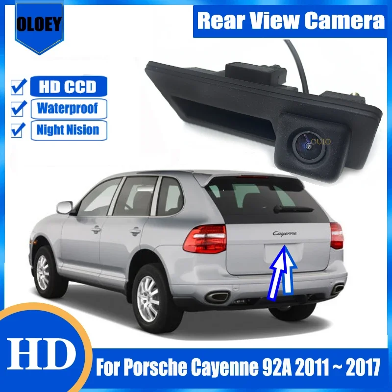 Задняя камера HD для Porsche Cayenne 92A 2011 ~ 2017, резервная парковочная камера заднего вида с ручкой багажника
Задняя камера HD для Porsche Cayenne 92A 2011 ~ 2017, резервная парковочная камера заднего вида с ручкой багажника