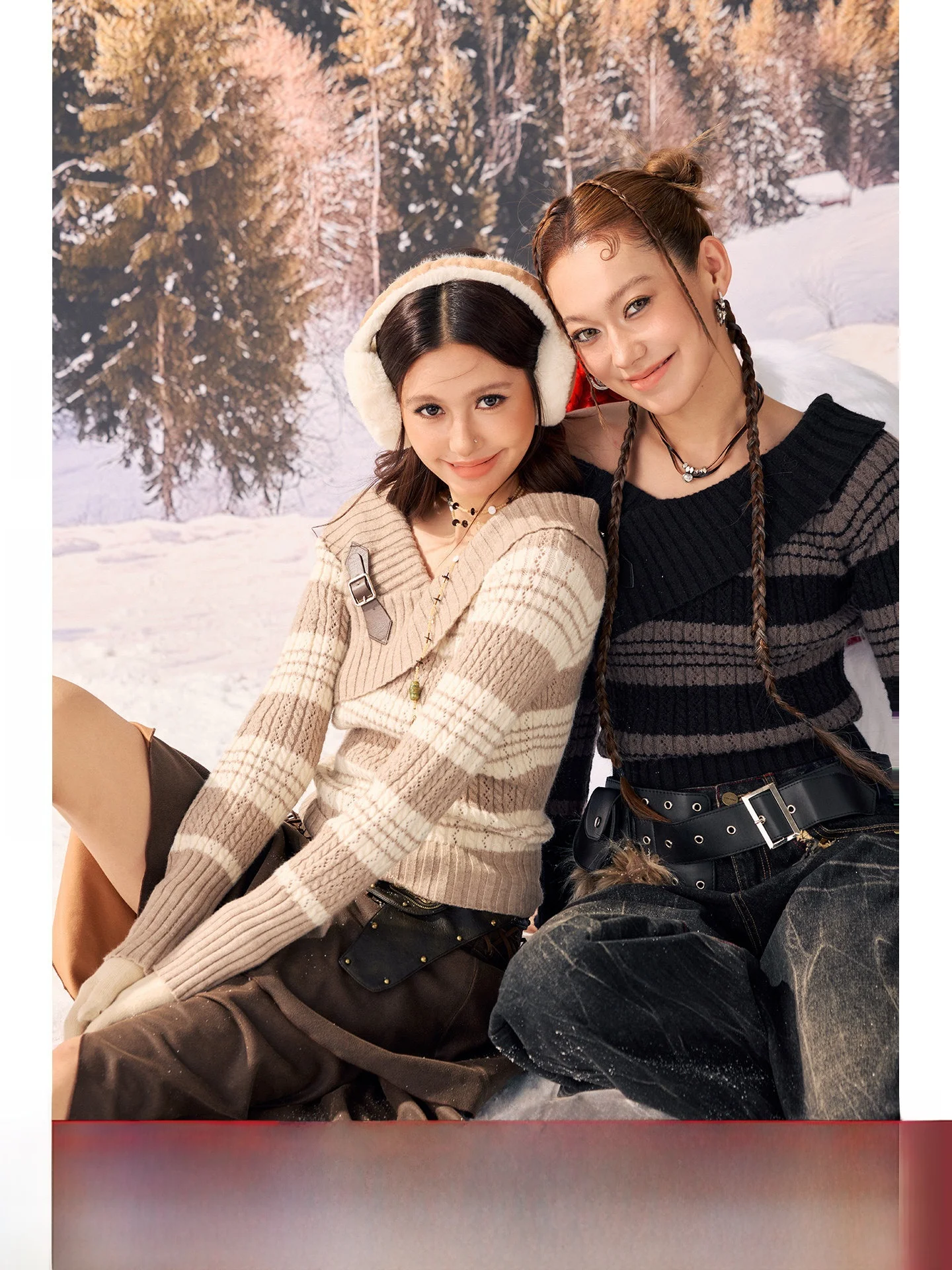 Rebellious Holiday Classic Striped Spicy Girl One oulder Decorative Belted Pullover Sweater BeerBro Soft Acrylic Winter Fas...
Rebellious Holiday Classic Striped Spicy Girl One oulder Decorative Belted Pullover Sweater BeerBro Soft Acrylic Winter Fas...