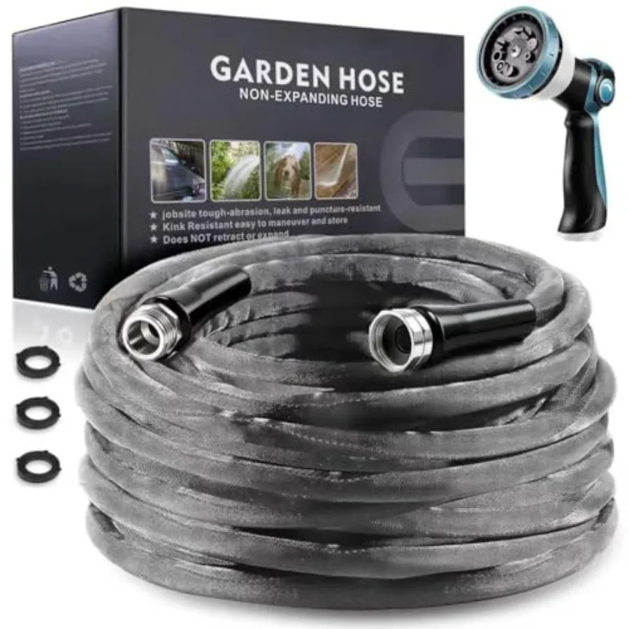 Garden Hose 100feet Water Hose with 10 Function Hose Nozzle NON-Expandable Hose Tough Flexible Lightweight Crush Resistant Fitt
Garden Hose 100feet Water Hose with 10 Function Hose Nozzle NON-Expandable Hose Tough Flexible Lightweight Crush Resistant Fitt