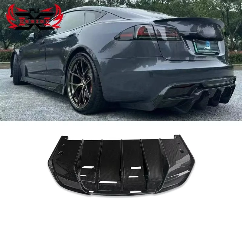 For Tesla Model S Performance High Quality Fitment Dry Carbon Fiber V Style Rear Bumper Rear Diffuser Body Kit
For Tesla Model S Performance High Quality Fitment Dry Carbon Fiber V Style Rear Bumper Rear Diffuser Body Kit