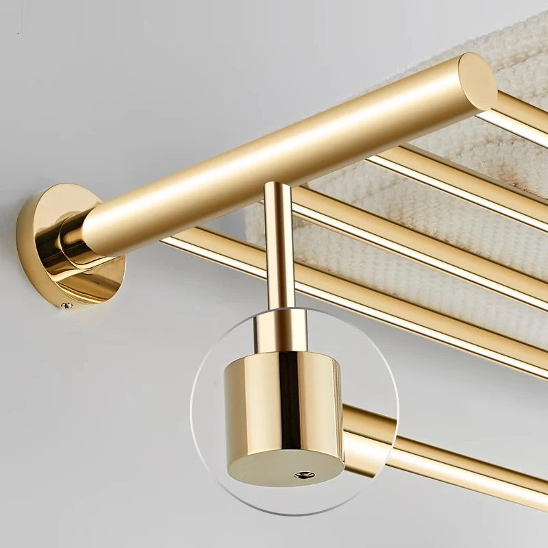 Luxury Gold Towel Rack 55cm, Stainless Steel Bathroom Storage Shelf, Wall Mounted Thickened Bath Towel Holder
Luxury Gold Towel Rack 55cm, Stainless Steel Bathroom Storage Shelf, Wall Mounted Thickened Bath Towel Holder