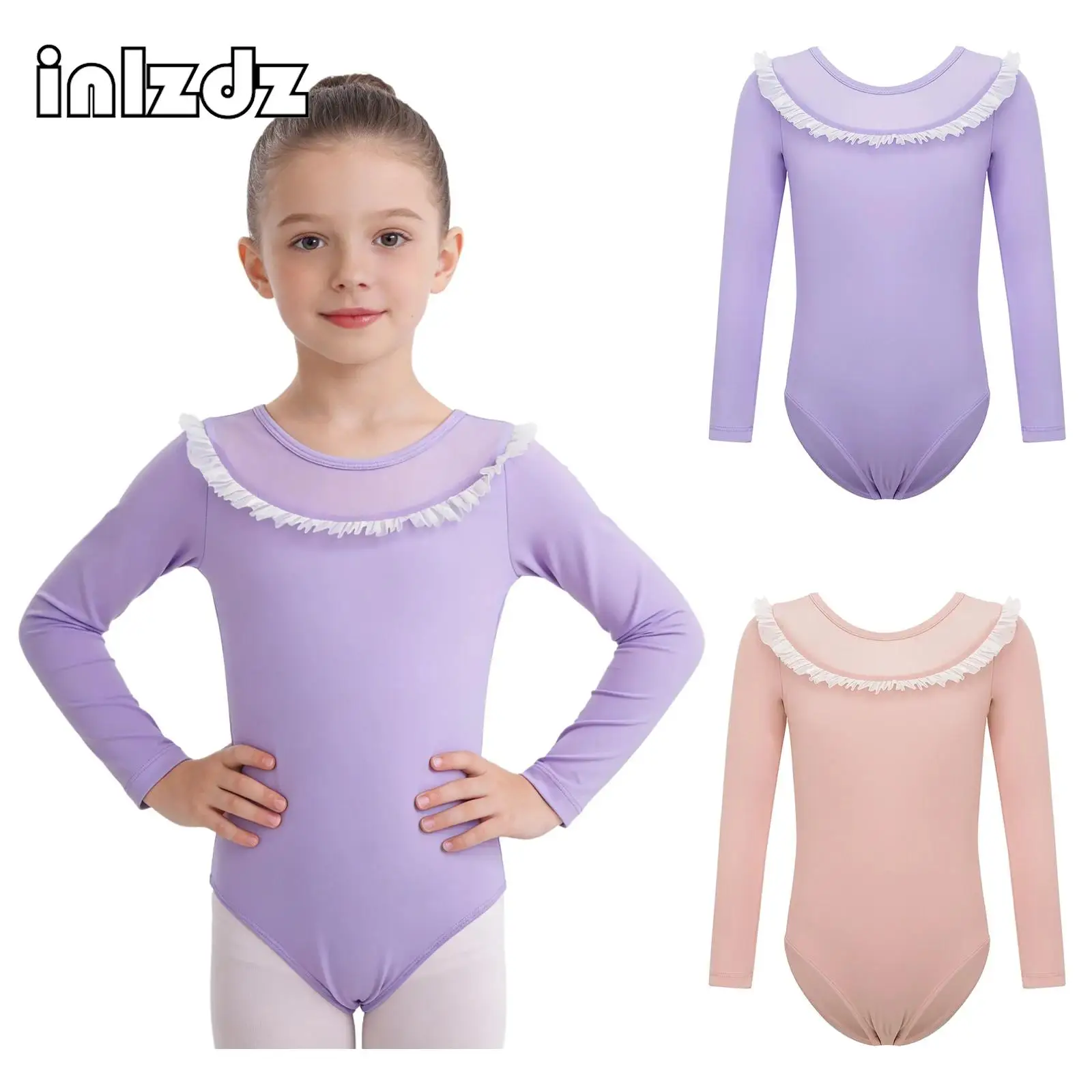 Kids Girls Tulle Frilly Ballet Dance Unitard Leotard Sheer Mesh Long Sleeve Bodysuit for Skating Gymnastics Practice Performance
Kids Girls Tulle Frilly Ballet Dance Unitard Leotard Sheer Mesh Long Sleeve Bodysuit for Skating Gymnastics Practice Performance