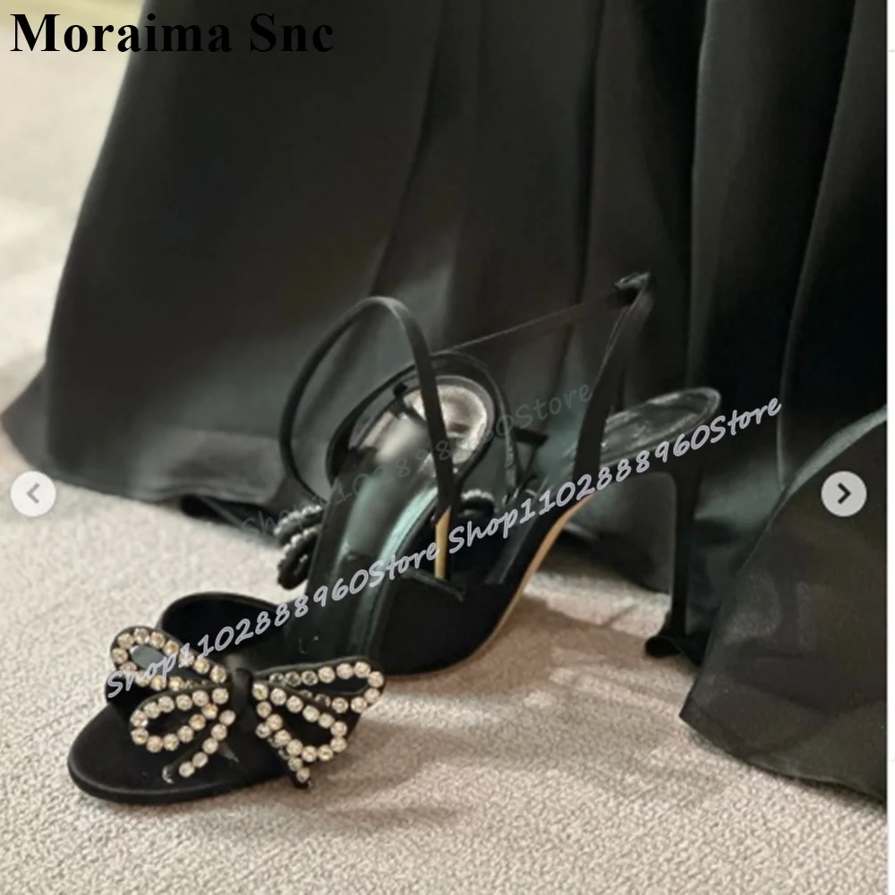 Sexy Black Sparkling Crystal Bowknot Sandals Stilettos High Heel Women Shoes Ankle Buckle Strap PeepToe Banquet Catwalk Sandals
Sexy Black Sparkling Crystal Bowknot Sandals Stilettos High Heel Women Shoes Ankle Buckle Strap PeepToe Banquet Catwalk Sandals
