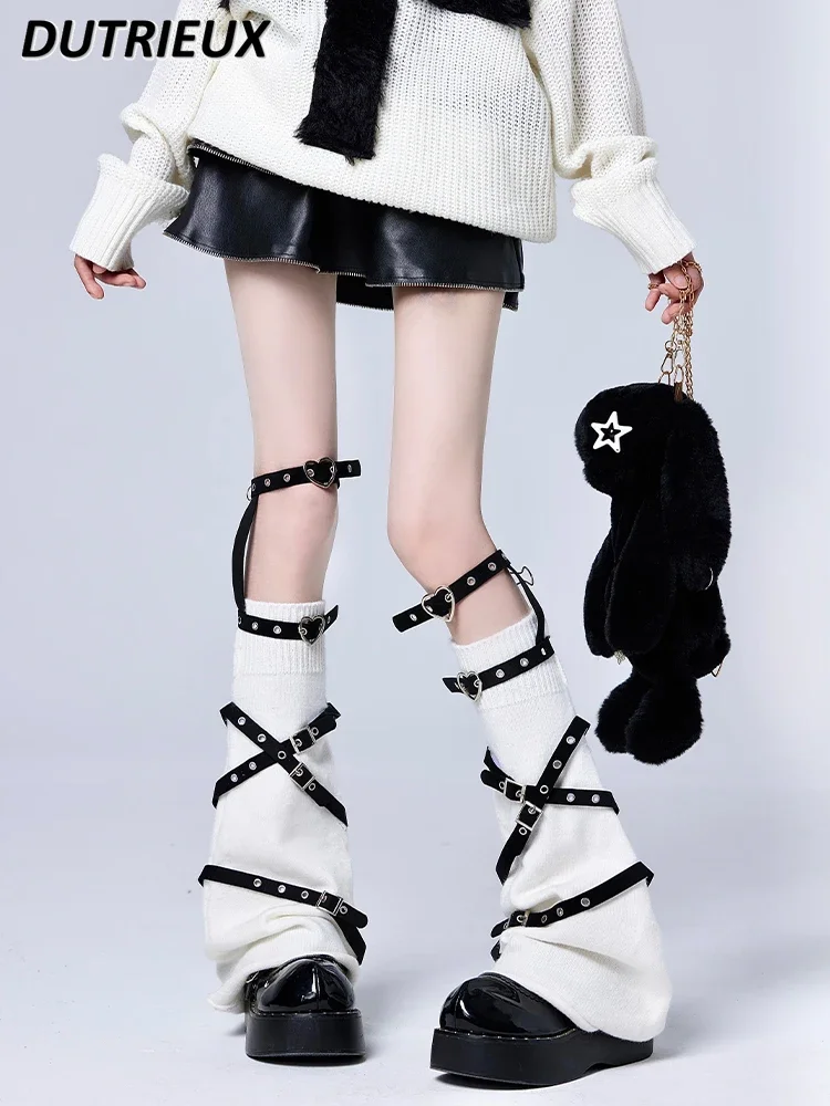 Original Y2k Metal Buckle Cover Dark Punk Japanese Style Fashion Autumn Winter Leg Warmers Ring Cross Jk Knee Socks for Women
Original Y2k Metal Buckle Cover Dark Punk Japanese Style Fashion Autumn Winter Leg Warmers Ring Cross Jk Knee Socks for Women