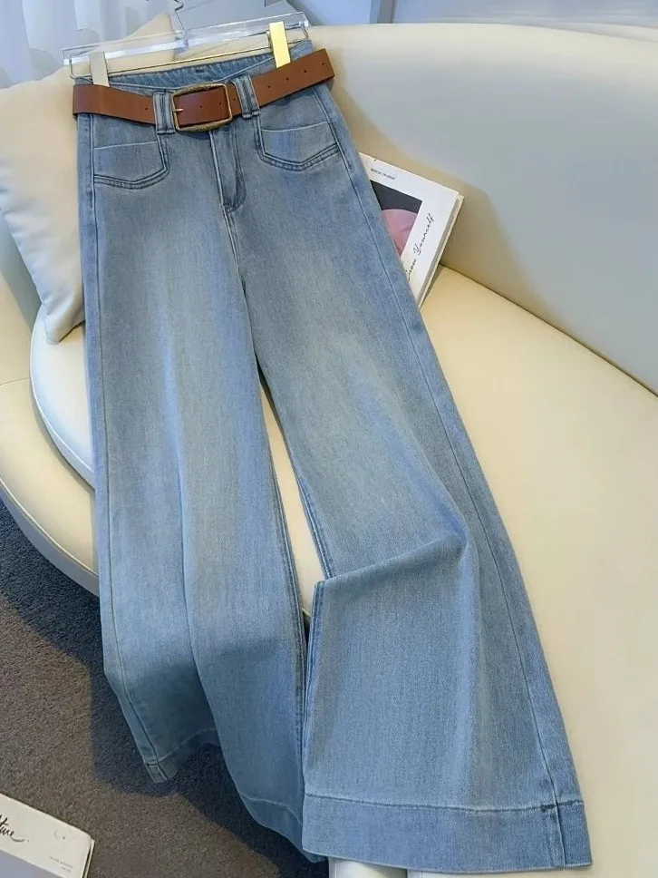 Джинсы женские с высокой талией, широкие, прямые, расклешенные, из денима, весна-лето 2025, новинка, маленький размер, светло-голубые
Джинсы женские с высокой талией, широкие, прямые, расклешенные, из денима, весна-лето 2025, новинка, маленький размер, светло-голубые