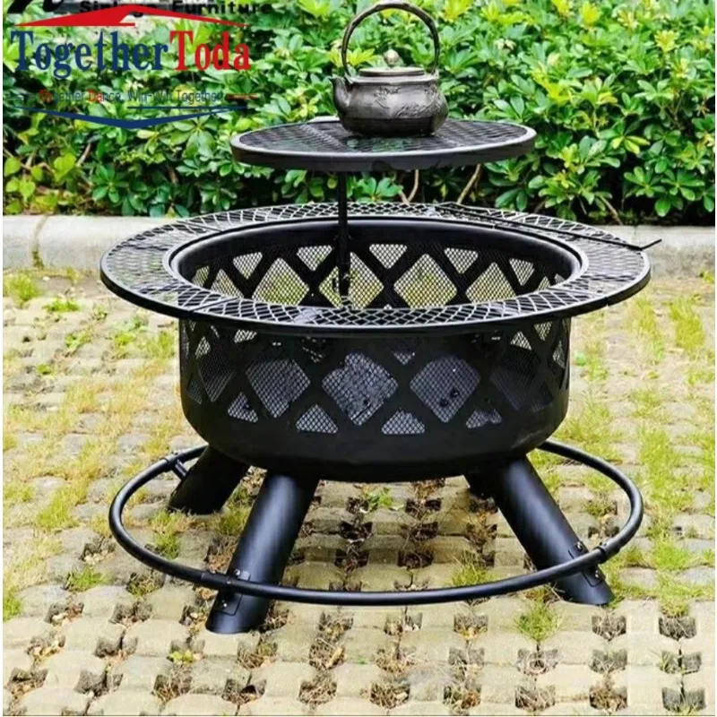 2026 Outdoor Fire Pit With Adjustable Grilling Rack For Barbecue And Heating, Portable Steel Fire Bowl For Patio And Garden
2026 Outdoor Fire Pit With Adjustable Grilling Rack For Barbecue And Heating, Portable Steel Fire Bowl For Patio And Garden