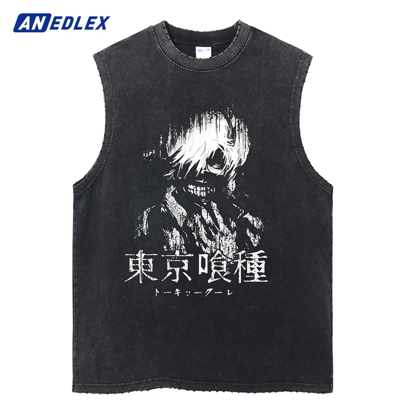 2023 Hip Hop Men Washed Vest Streetwear Gothic Punk Japanese Anime Print Print Tank Tops Summer Loose Cotton Sleeveless Vest
2023 Hip Hop Men Washed Vest Streetwear Gothic Punk Japanese Anime Print Print Tank Tops Summer Loose Cotton Sleeveless Vest