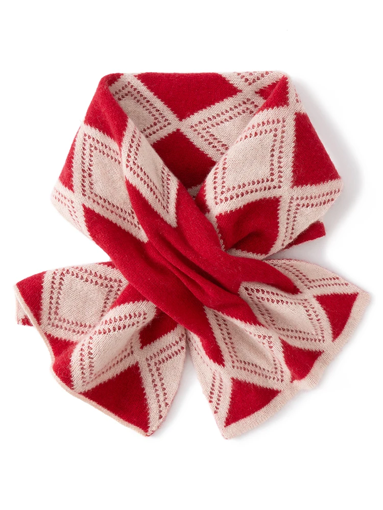 TLOML Women's 100% Cashmere Lingge Cross Scarf Autumn Winter Soft Warm Cashmere Knitted Scarf Fashion High Quality Tops 
TLOML Women's 100% Cashmere Lingge Cross Scarf Autumn Winter Soft Warm Cashmere Knitted Scarf Fashion High Quality Tops