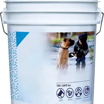 Pet Friendly Ice Melt Concrete Safe Non Toxic Salt Chloride Free for Driveways, Sidewalks, and Various Terrain, 35 lb Pail