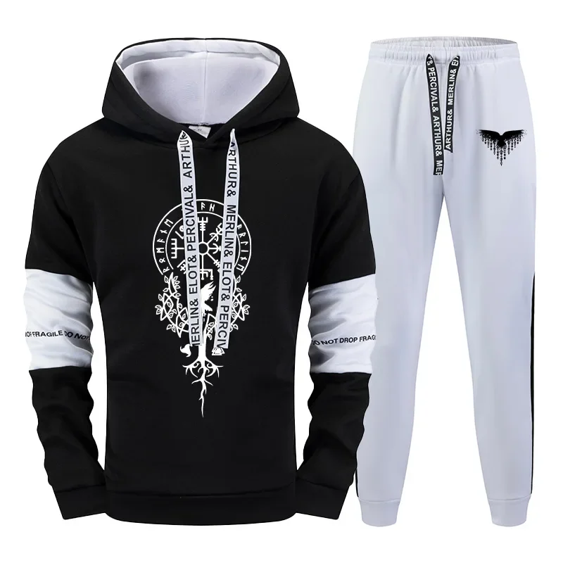 Male Ancient Raven Printed Hoodies Sweatpants Urban Fashion Casual Tracksuit Men's Hooded Sweatshirts Jogger Pants High Quality
Male Ancient Raven Printed Hoodies Sweatpants Urban Fashion Casual Tracksuit Men's Hooded Sweatshirts Jogger Pants High Quality
